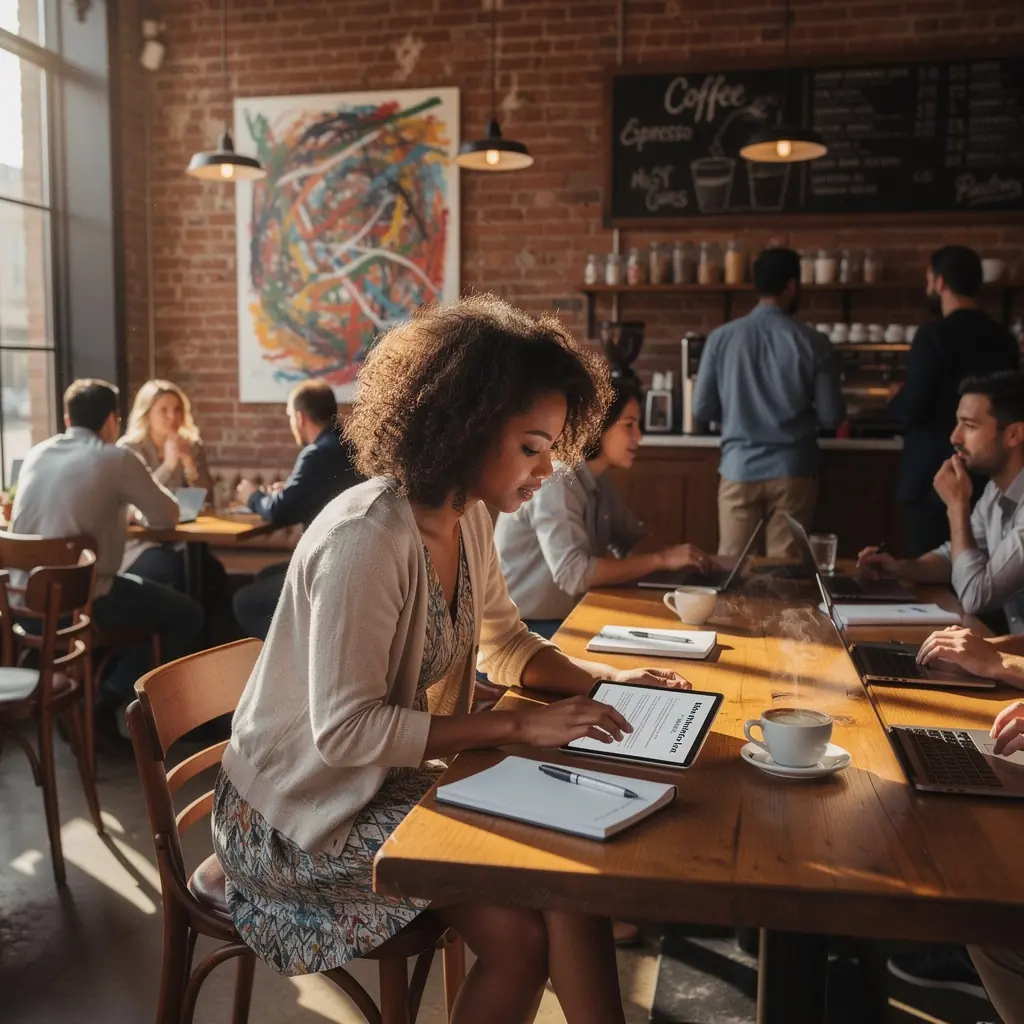 Biurko przeglądowe z dokumentami ubezpieczeniowymi samochodów, z wyraźnymi podsumowaniami warunków.