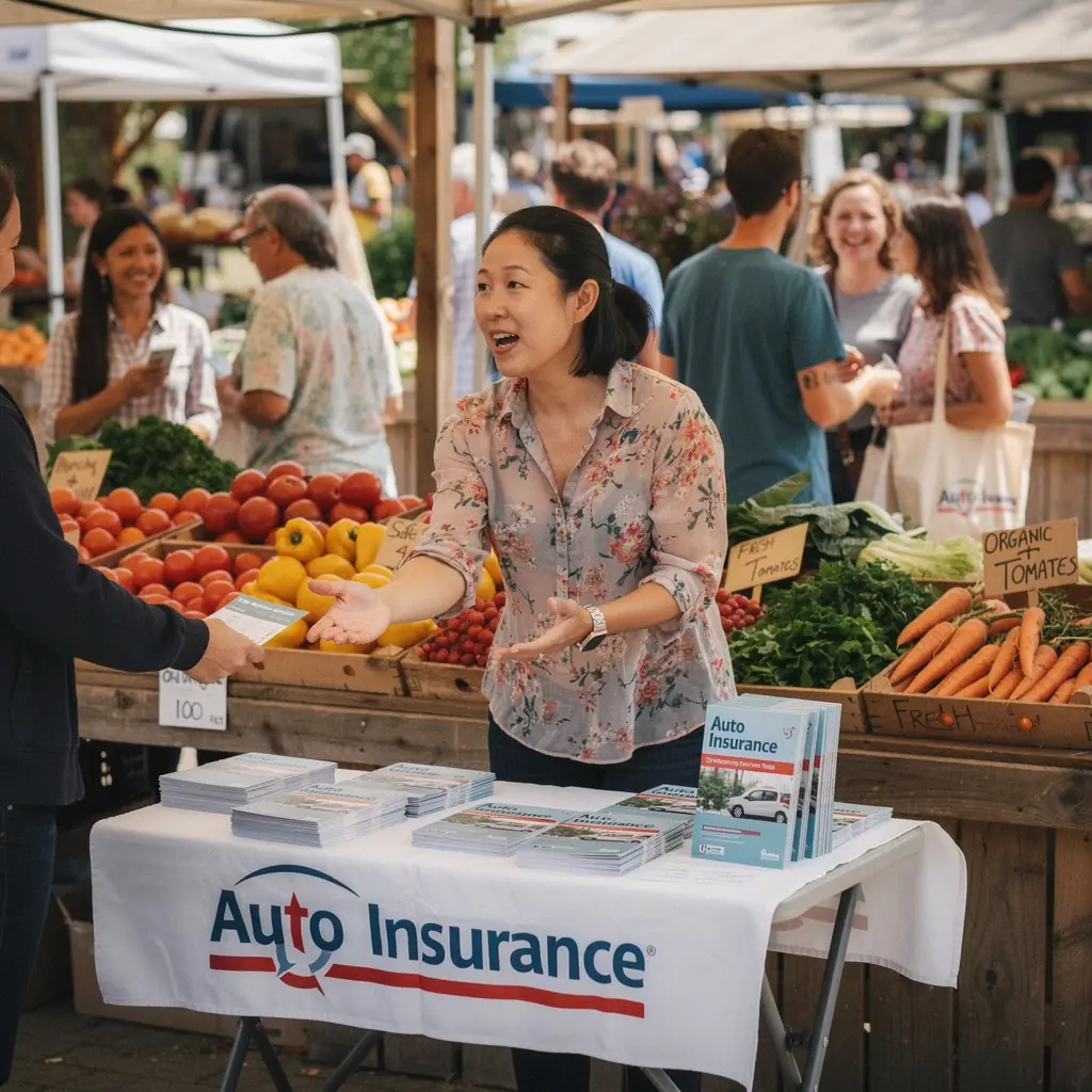 Osoba korzystająca z komputera w celu porównania ofert ubezpieczeniowych w lokalnym biurze.